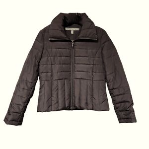 Kenneth Cole Reaction Brown Puffer Down Short Jacket Size Medium